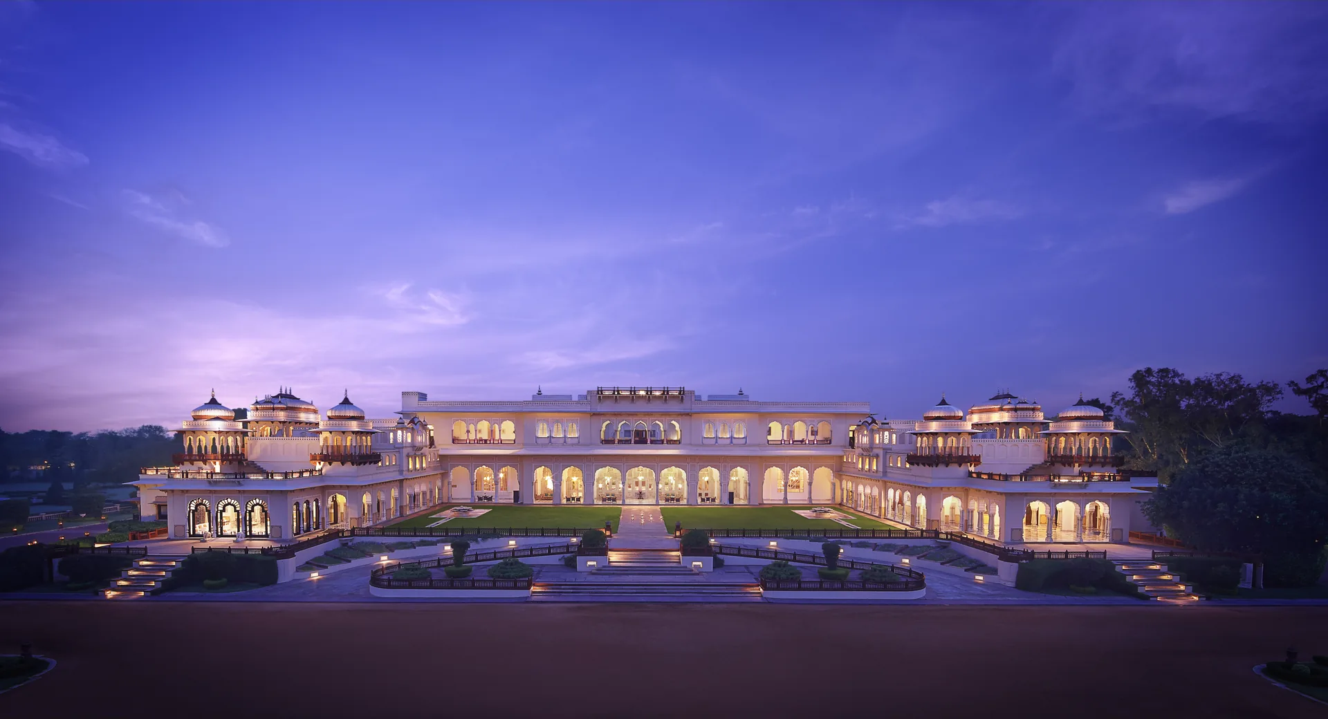 Rambagh Palace Jaipur, former residence of the Maharaja of Jaipur and a palace wedding venue